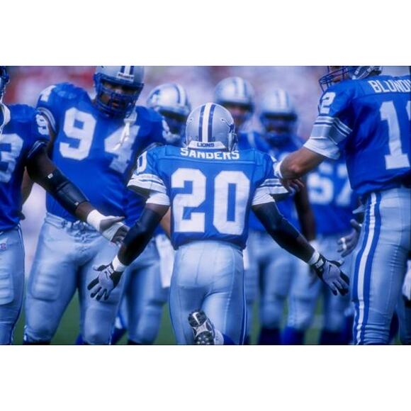 RARE Detroit Lions 90s STARTER Image tee shirt L Graphic animal NFL football vtg - Picture 6 of 7